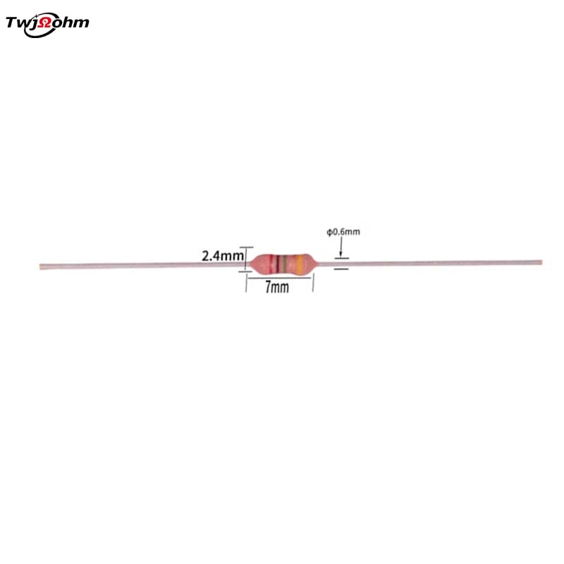 RI40-1/4W Metallic Ring Glass Film High Voltage Resistor