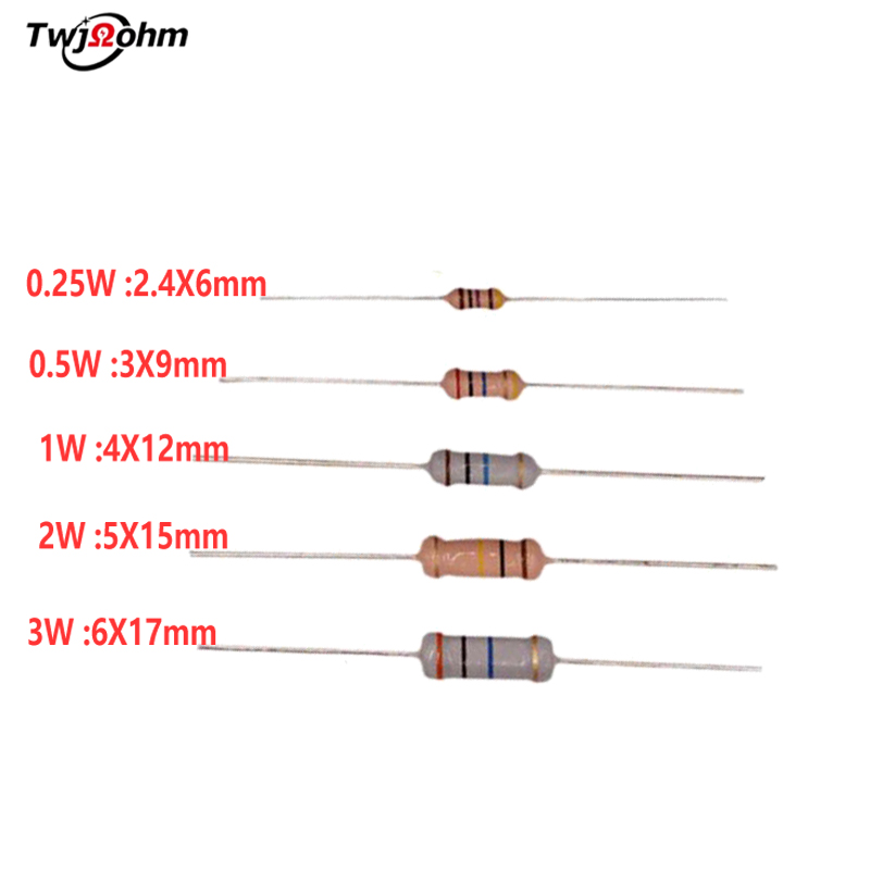 RI40-2W Color Ring Glass Film High Voltage Resistors