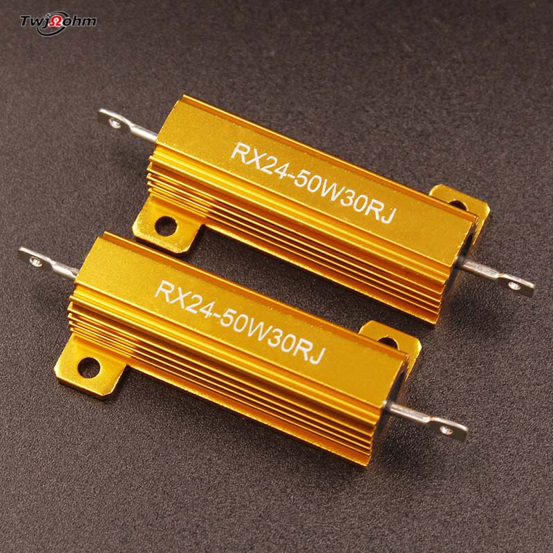 RX24-50W High-Power Gold Aluminum Shell Fixed Resistor