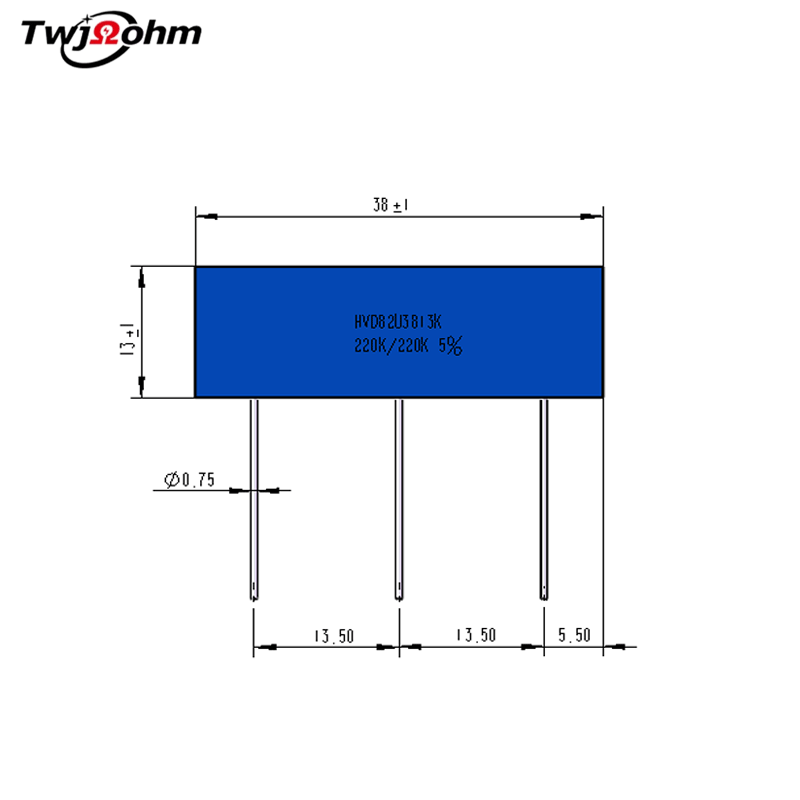 HVD82U3813 Thick film Non-inductive High-Voltage Divider Resistor