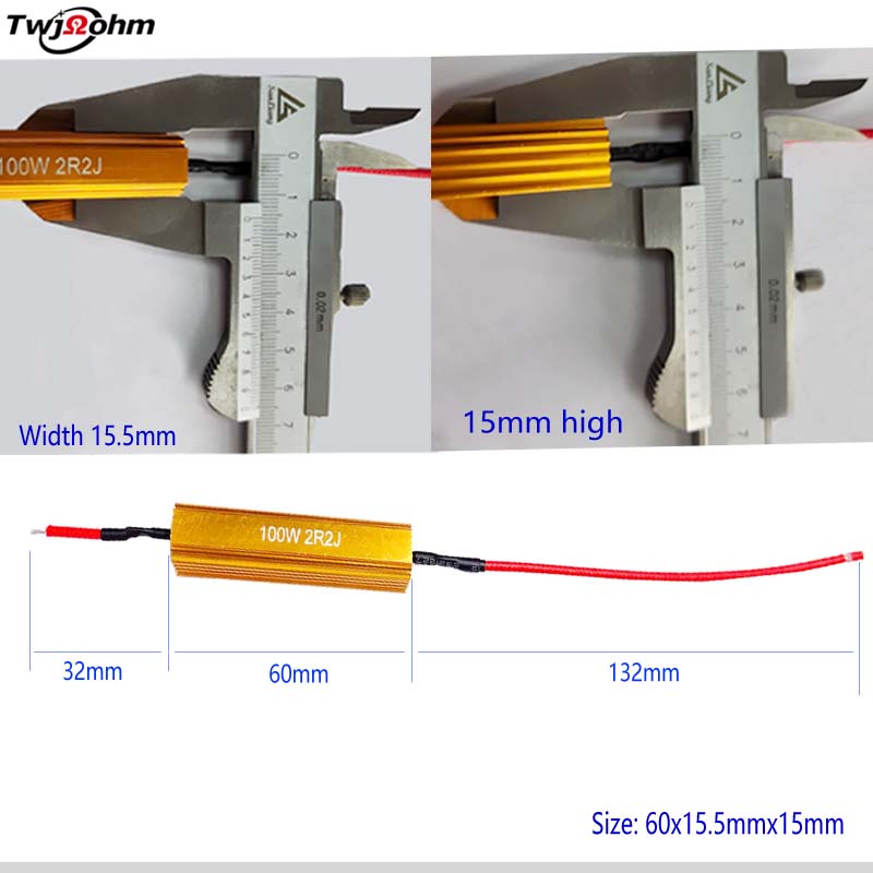 RX24-100W High-Power Gold Aluminum Housed Wirewound Resistor for Discharge & Pre-charge & Load