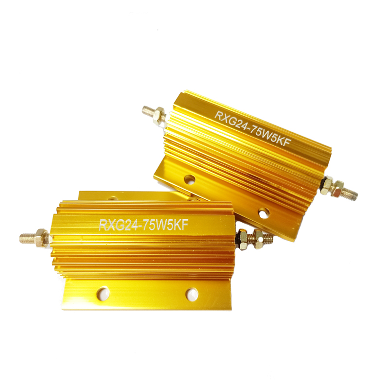 RX24-75W High-Power Gold Aluminum Shell Fixed Resistor