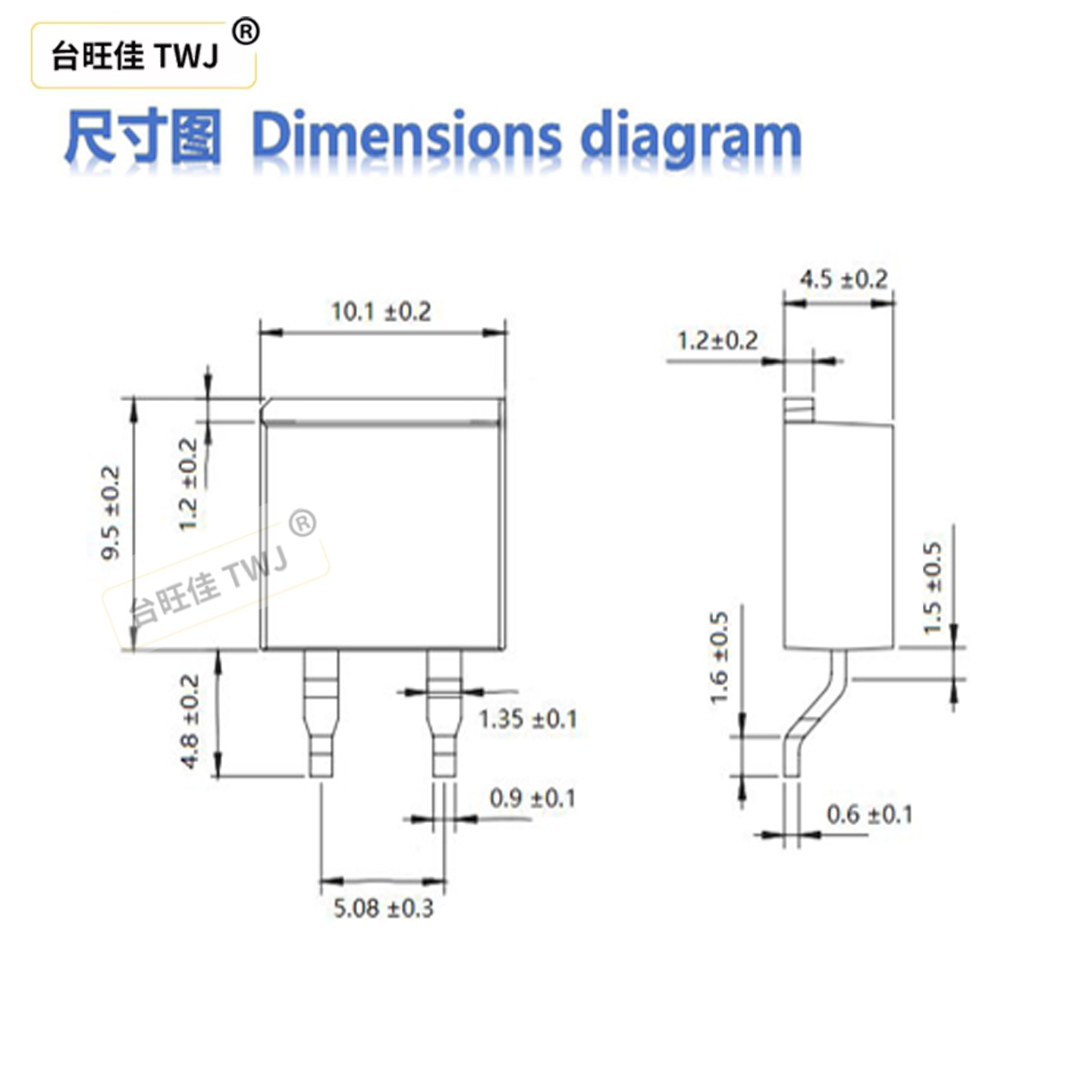 RTP35WS，TO263 Power-Type Thick film Non-inductive Resistor