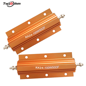 RX24-100W 大功率黄金铝壳放电解码限流汽车电阻