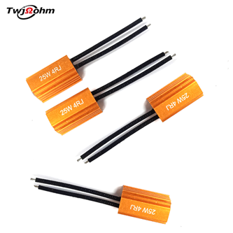 RX24-25W High-Power Gold Aluminum Housed Automotive Load Resistor
