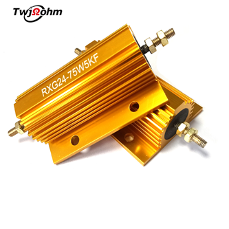 RX24-75W High-Power Gold Aluminum Shell Fixed Resistor